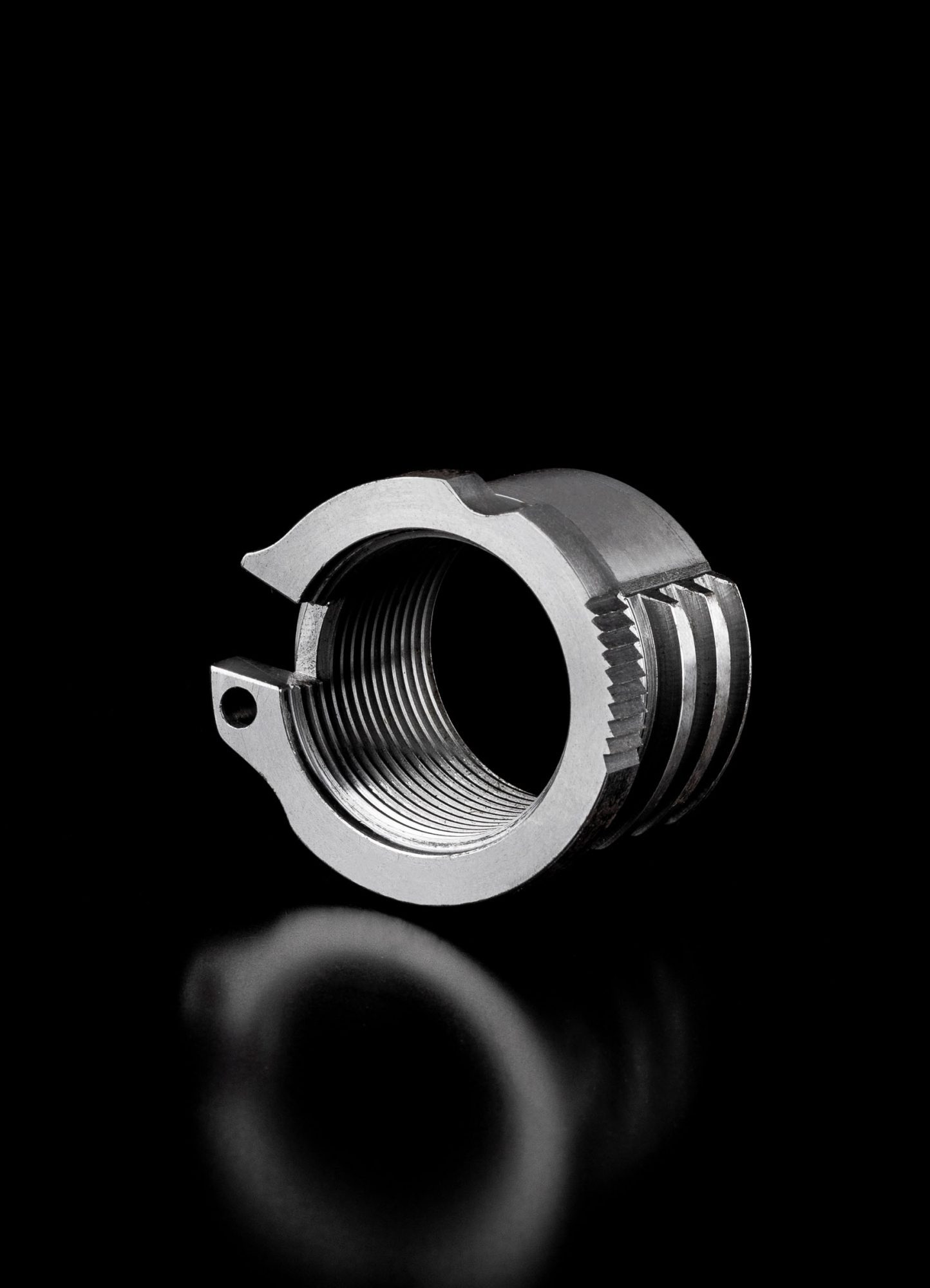 Barrel nut made from steel for the defence industry